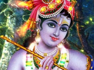 Krishna's flute. The sound of Krishna's flute has the great mystic power of capturing and pleasing everyone and everything.
